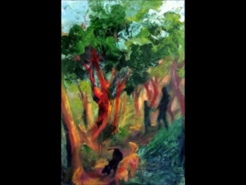 A Painting Progression -- Into the Trees, Leslie Lee